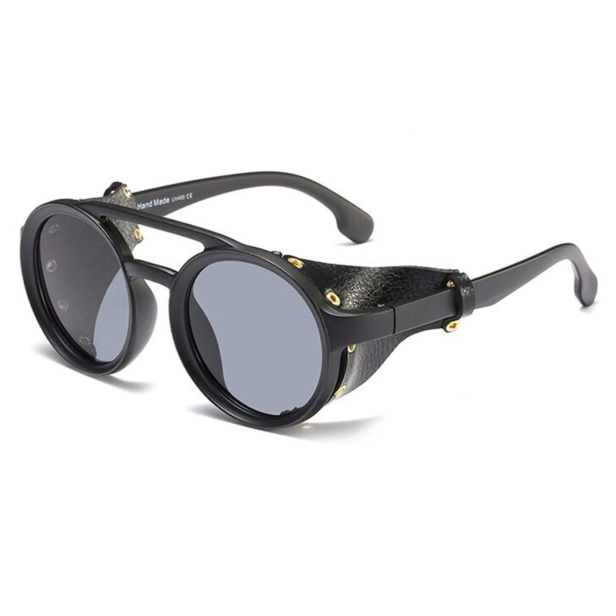 Retro Vintage Black Round Flap Unisex Sunglasses (VI-SG-95517-C4) - Pack of 1-image-11