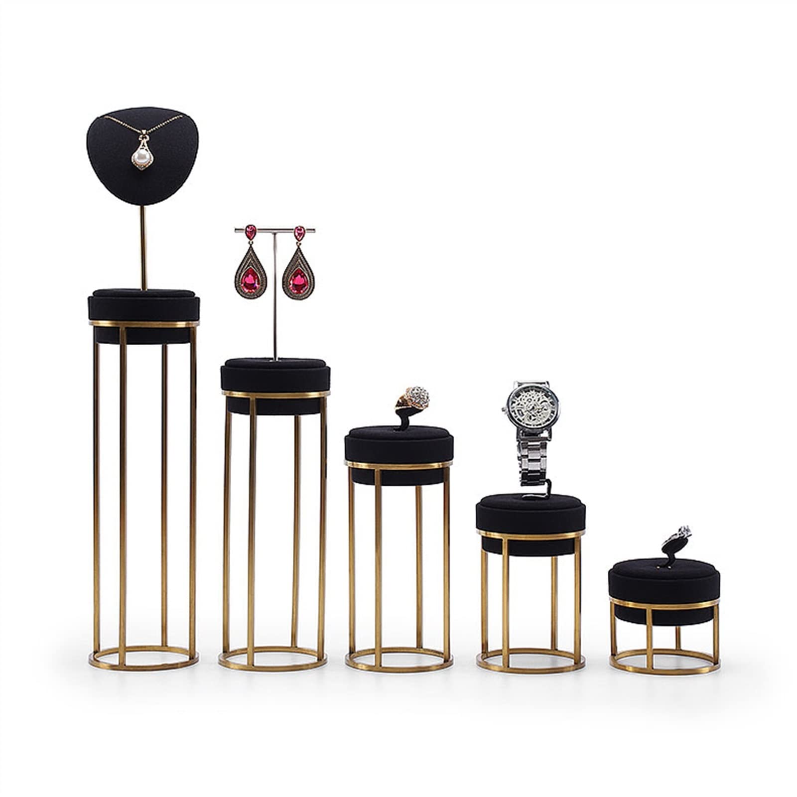 Schmuckaufbewahrung Schmuck-Displayhalter, Samt-Kombinationsset | Schmuck-Halskette anzeigen