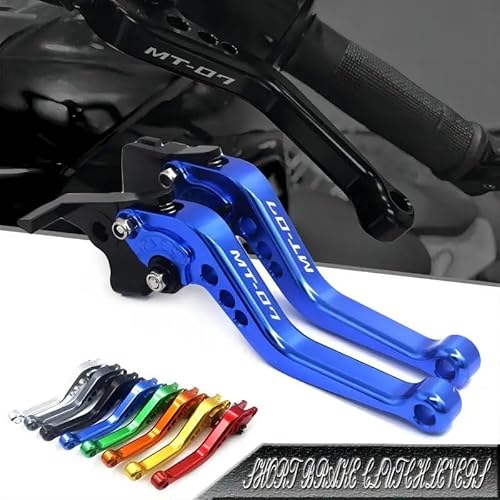 HZlailai MT07 MT 07 MT-07 2014-2024 2015 für Motorrad CNC Zubehör Kurze Bremse Kupplungshebel Verstellbar Schwarz
