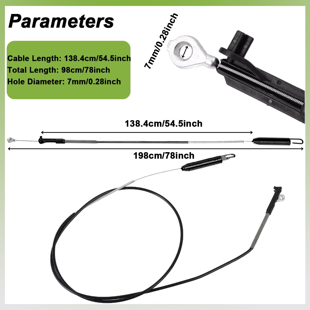 ZAMDOE 133-1998 Brake Cable for Toro Timemaster Lawnmower Blade Brake Cable 133-1998 21199 21200 20976 20978 21199 21199HD 21200 21810 21811 Model for TimeMaster 30" Lawn Mowers - Image 2