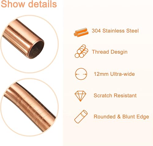 Miniatura 10 de uxcell 6 popotes de metal reutilizables, de acero inoxidable de 9.5 pulgadas, para batido, té de burbujas, bebida fría (0.5 pulgadas de ancho,