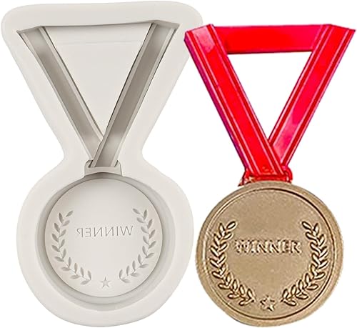 Miniatura 9 de Trofeo Molde de silicona para fondant para decoración de pasteles, decoración de cupcakes, chocolate, caramelo, azúcar, artesanía, polímero, resina