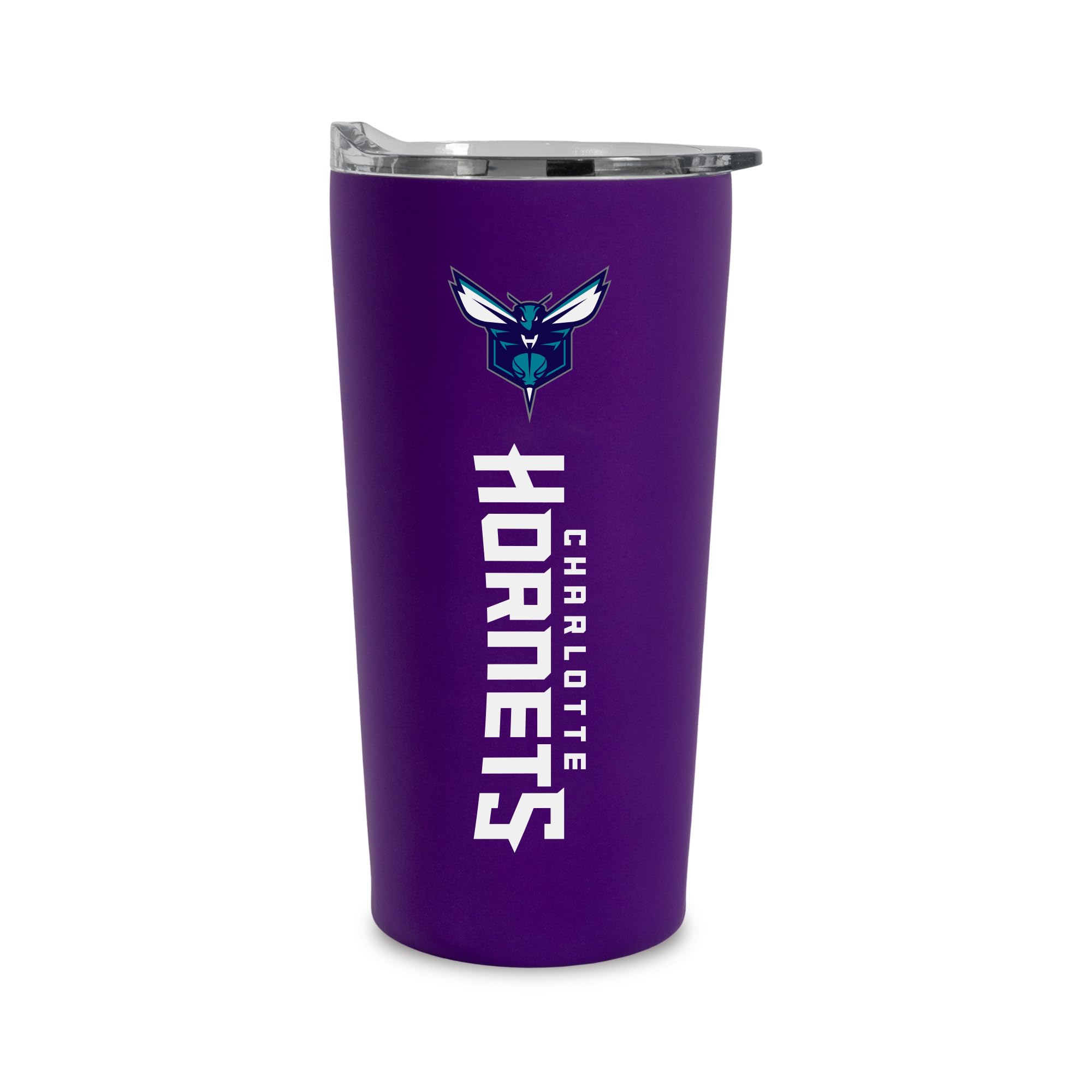 Rico Industries NBA Basketball Charlotte Hornets 18oz Soft Touch, Easy Grip Tumbler