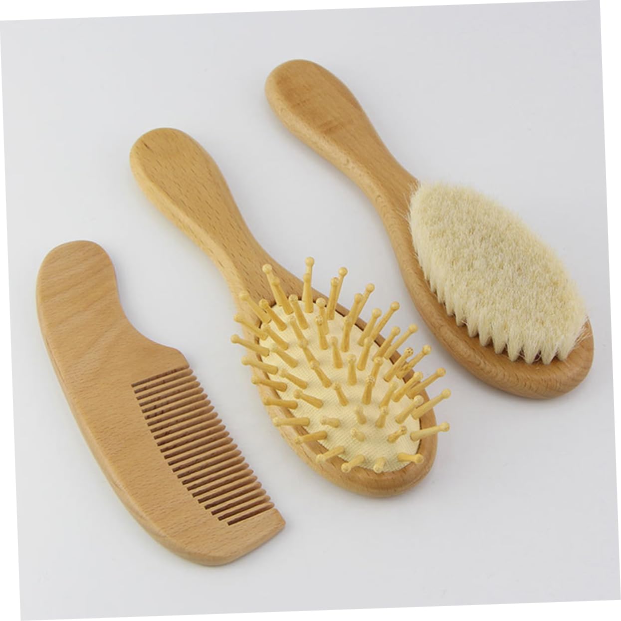 Cepillos Para Champú Madera Cepillo De Lana Para Recién Nacido Peine Para Cuidado Del Cabello Para Shower