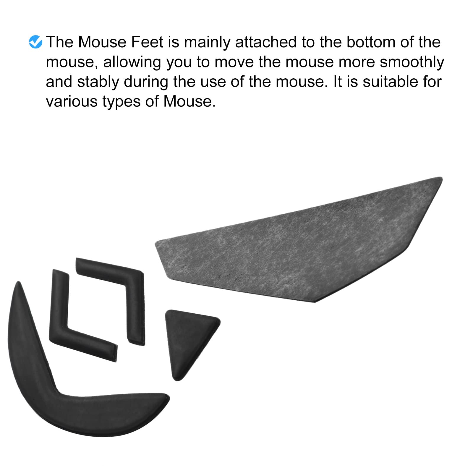 Arrotondati Curvi Bordi Mouse Piedi Pattini 0,6mm per G600 Mouse