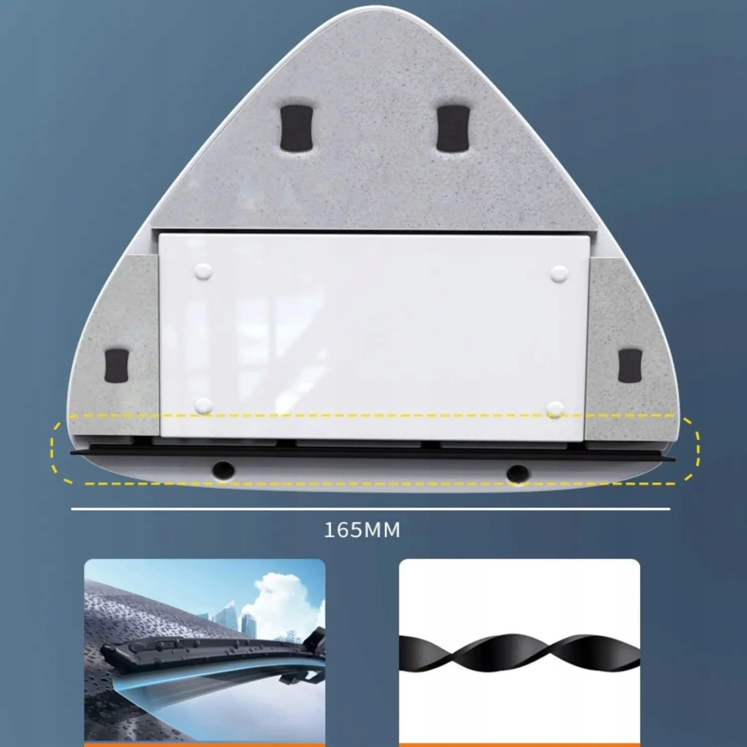 Hooha Magnetischer Fensterreiniger Doppelseiten Automatischer Wasserabfluss Dreieckiger Fensterabzieher Für Glasfensterstärken Von 3–8 mmFensterglas, Überkopfverglasung,Verwendung Von Schiebetüren