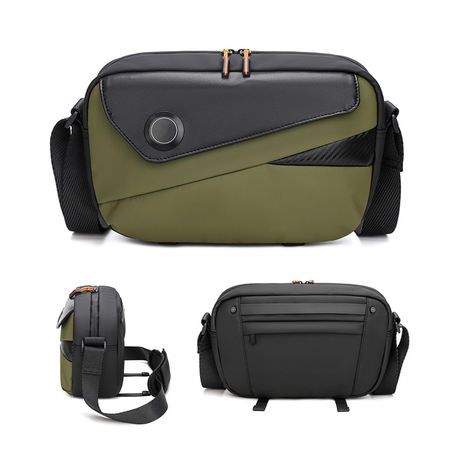 Pratica borsa a tracolla per fotocamera da uomo in poliestere con tracolla regolabile per fotografi all'aperto Design alla moda DSLR borsa a tracolla