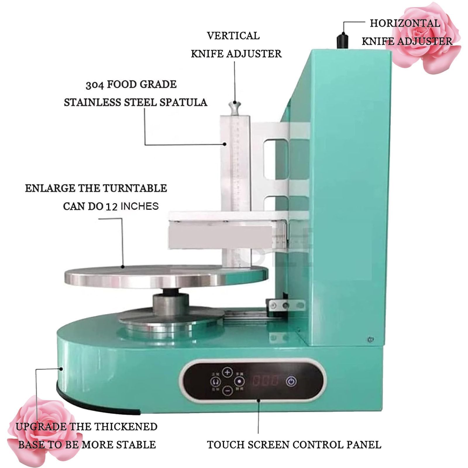 Herramienta automática de decoración de pasteles, control inteligente, máquina alisadora de glaseado para una decoración perfecta de crema de mantequilla, accesorio esencial para hornear tartas de