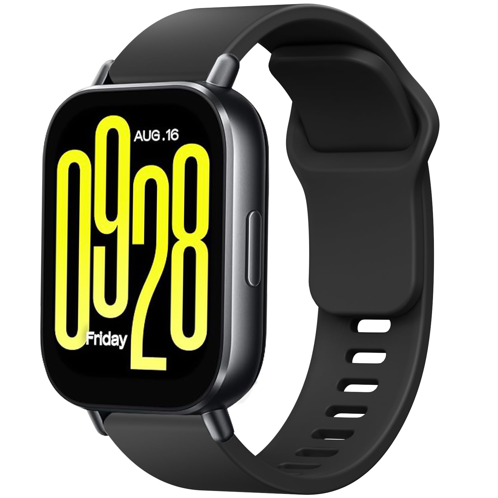 Tobfit Correa para Xiaomi Redmi Watch 5 Active/Redmi Watch 5 Lite, Correas de Silicona Original Clásica, Pulseras de Repuesto Deportiva Impermeable, Negro