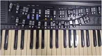 Marcador Notas Musicias Preto Piano Teclado 61 Notas Velvet