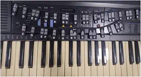 Marcador Notas Musicias Preto Piano Teclado 61 Notas Velvet