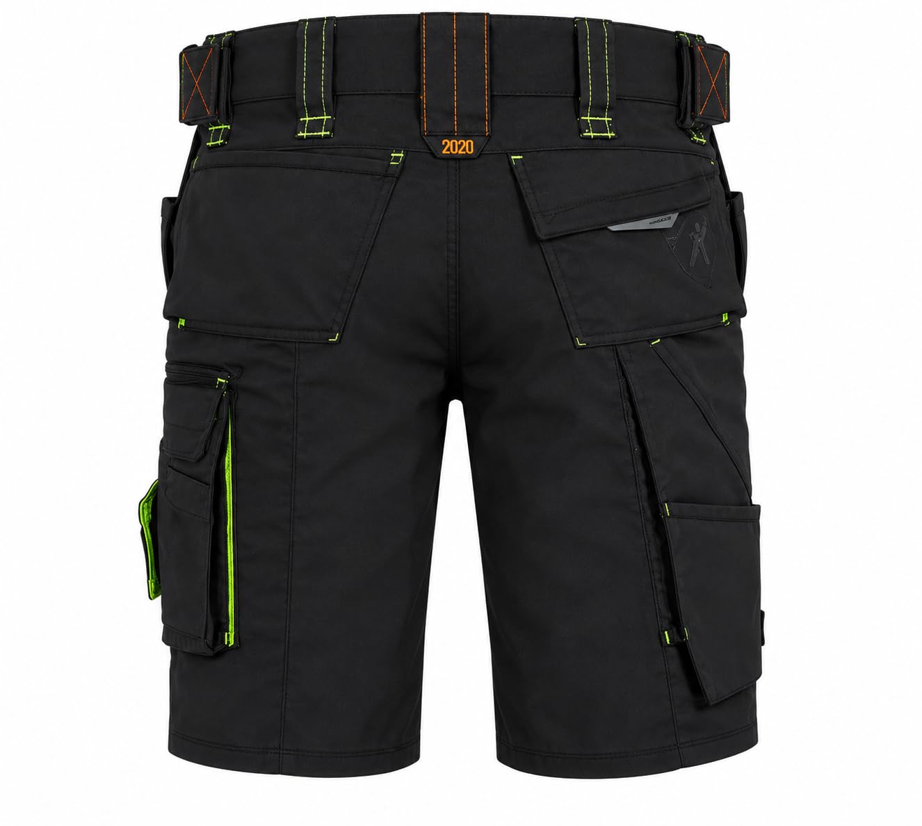 Generisch Arbeitsshorts Herren Kurze Arbeitshose Handwerkershorts Berufsshorts Workwear Shorts mit Stretchbund Flexbelt Werkzeugtaschen Cargotaschen