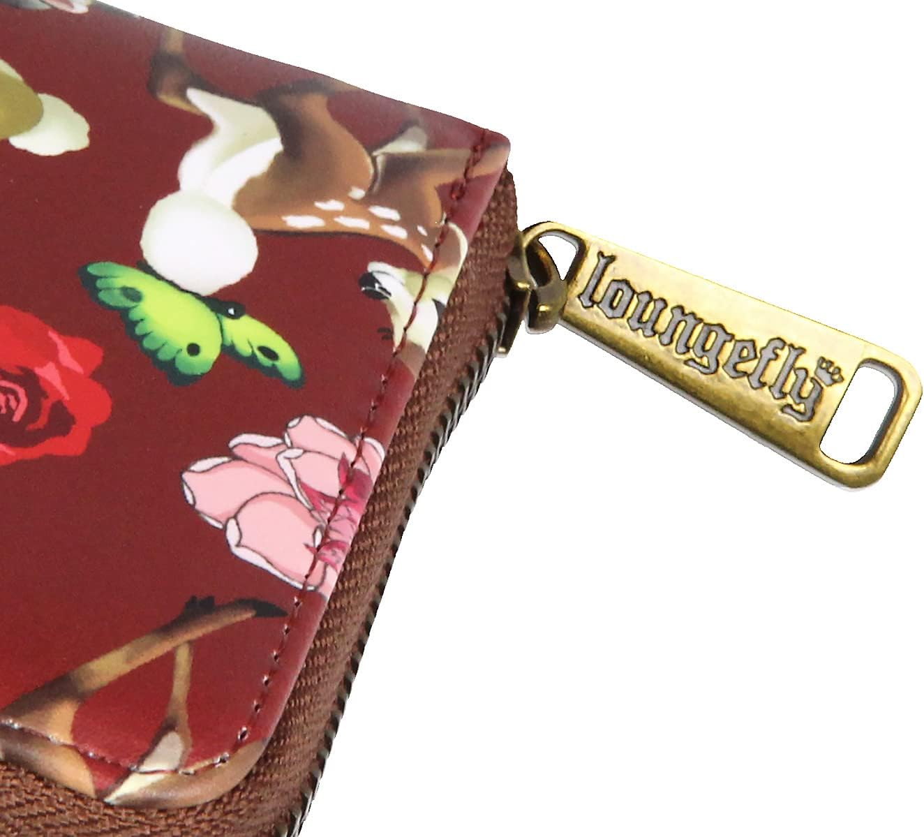 Loungefly Disney Bambi Allover Print Friends and Flowers Zip Around Wallet