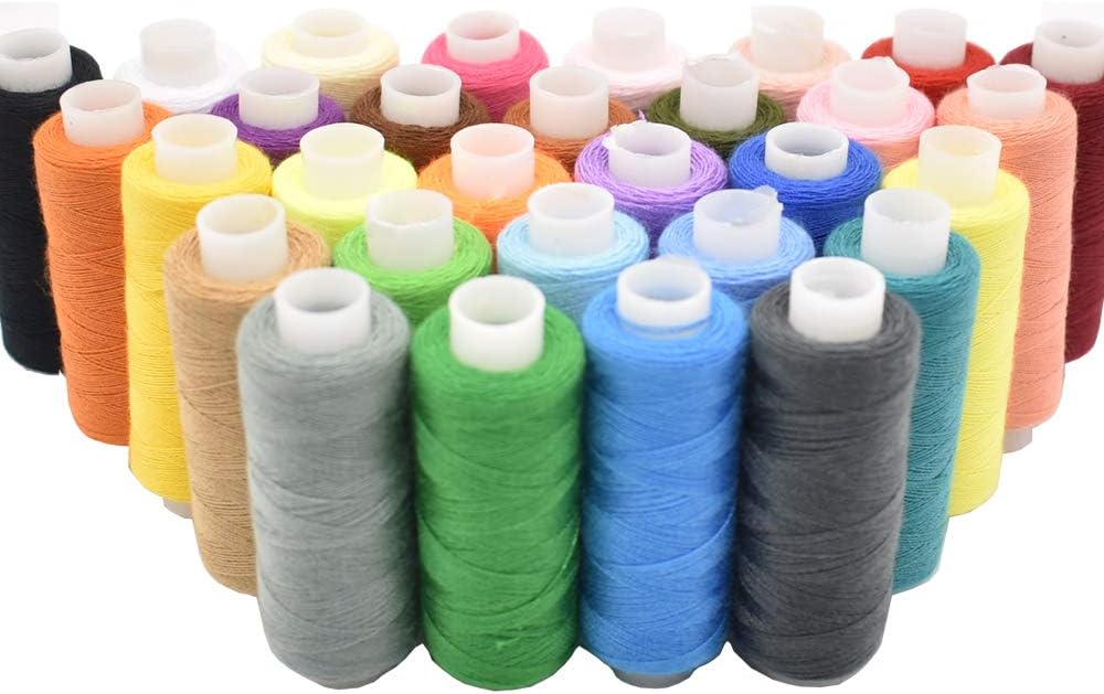 Sewing Thread 30 Colors Sewing Industrial Machine and Hand Stitching 250 Yard...
