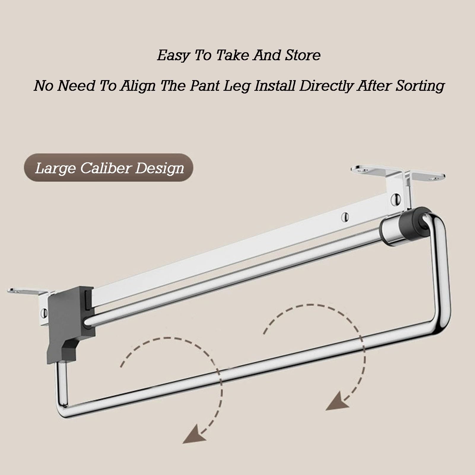 Barre de penderie coulissante réglable pour vêtements, Gain de Place et Rangement Maximal (350 mm)