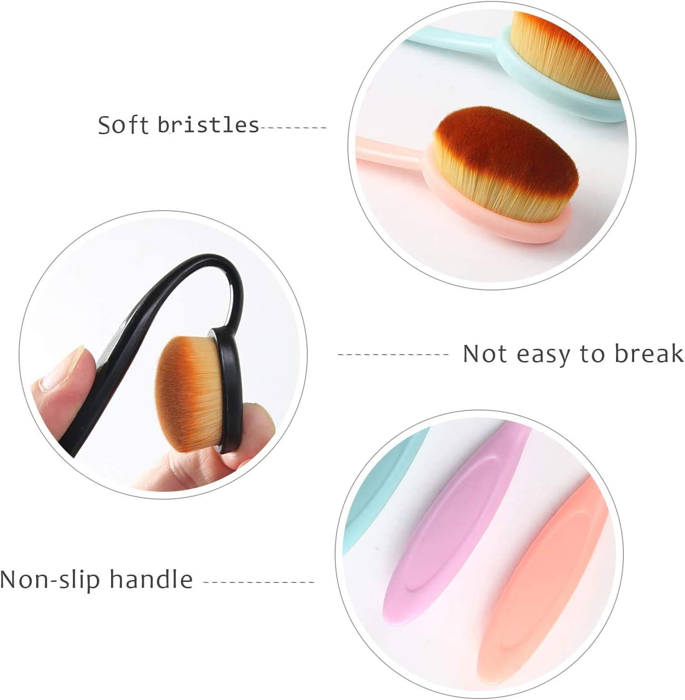 SANNIX 5Pcs Ink Blending Brushes for Craft Set Blending Paper Assortment Colorful Crafter