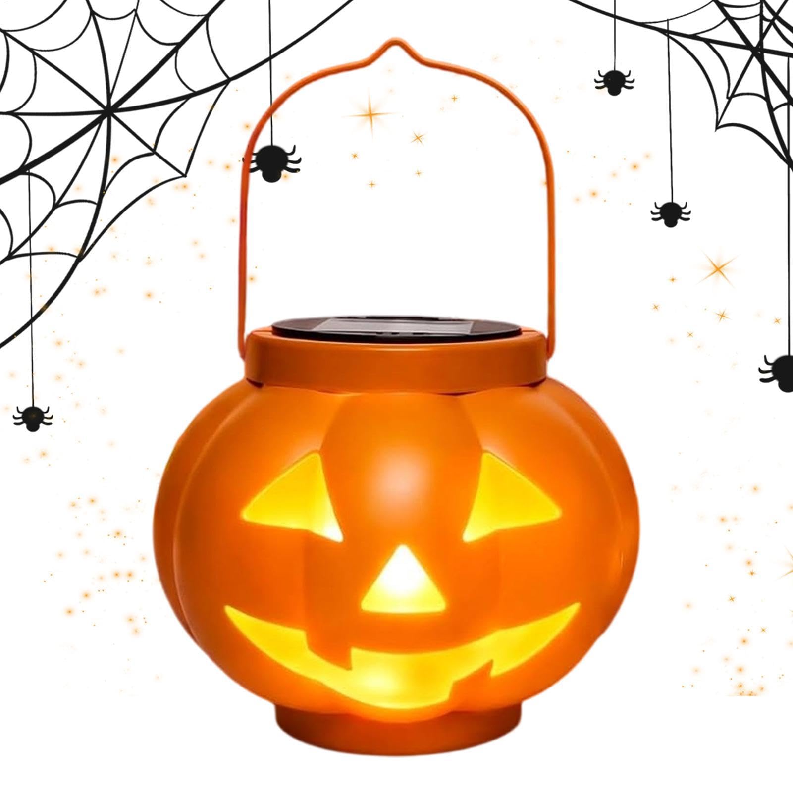 Dekorative Solar Außen Kürbislaternen Wasserdichte, gruselige, tragbare | Halloween-Dekoration Solar-Laternen Für Herbstlichen Garten Hof Patio Terrasse Innenhof Gartenweg Tisch Wand
