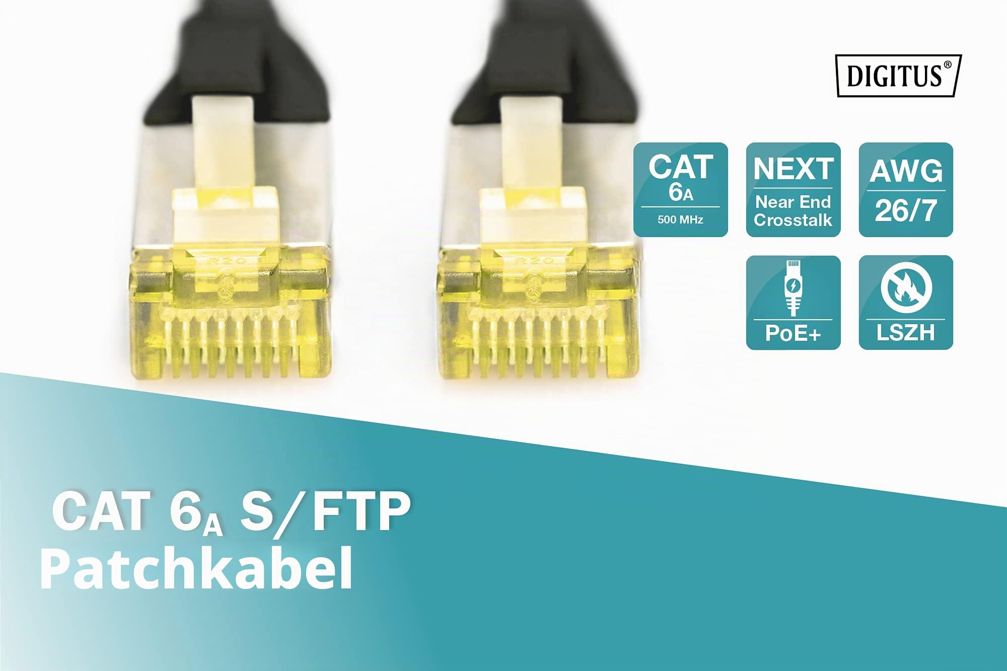 Digitus LAN Kabel Cat 6A – 2 m – S/FTP Geschirmt – Schwarz – Bild 4