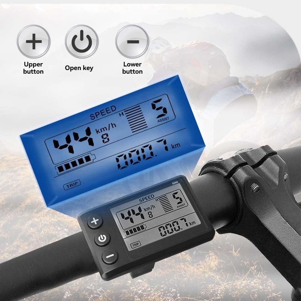 Three Mode Ebike Sine Wave Controller 24V/36V/48V with S866 LCD Display Waterproof Connector 26A for 500W 750W Ebike