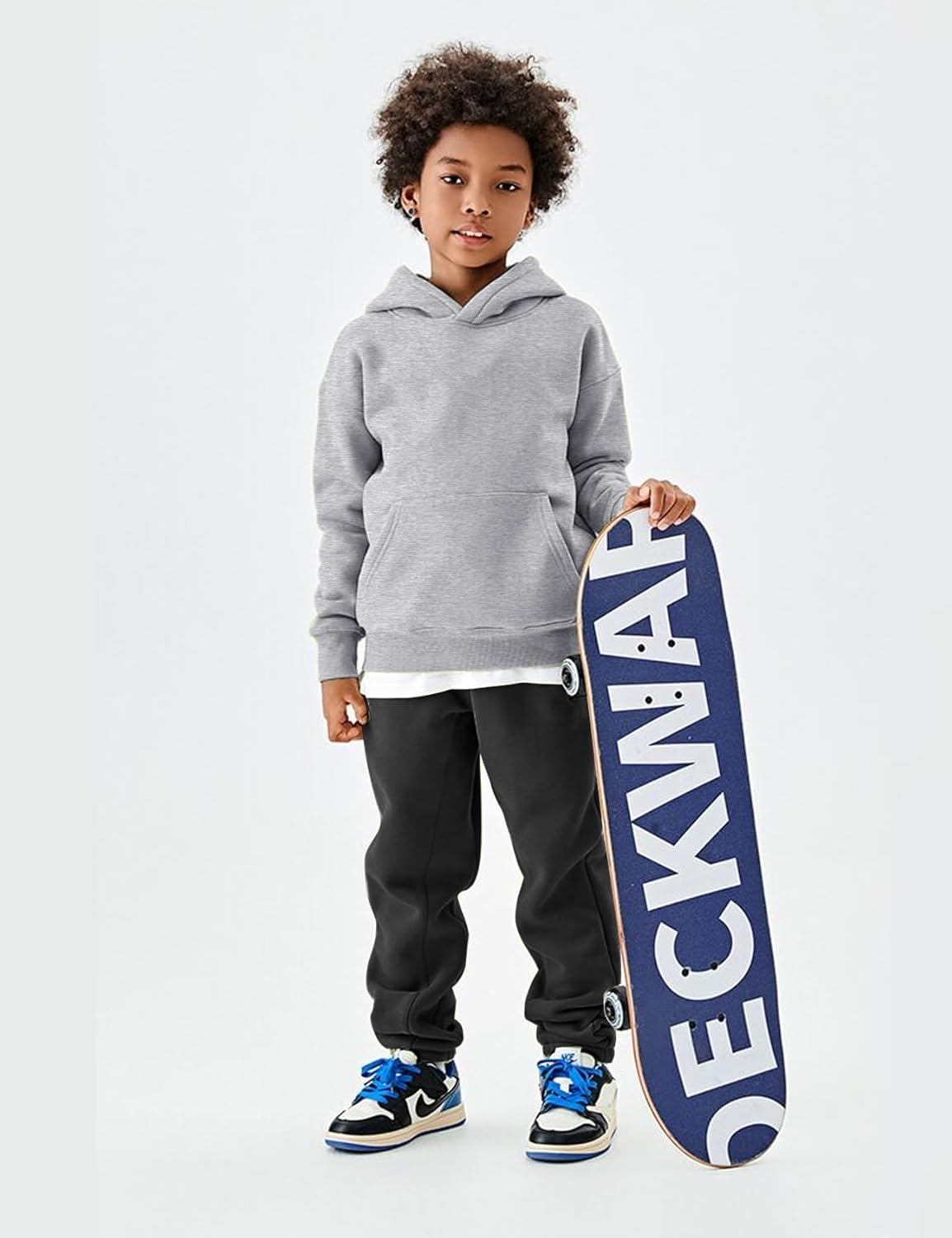 Flygo Unisex Boys Girls Fleece Lined Sherpa Hoodie Kids Warm Winter Hoodies Pullover Hooded Sweatshirt Sweater 4-13Y - Image 5