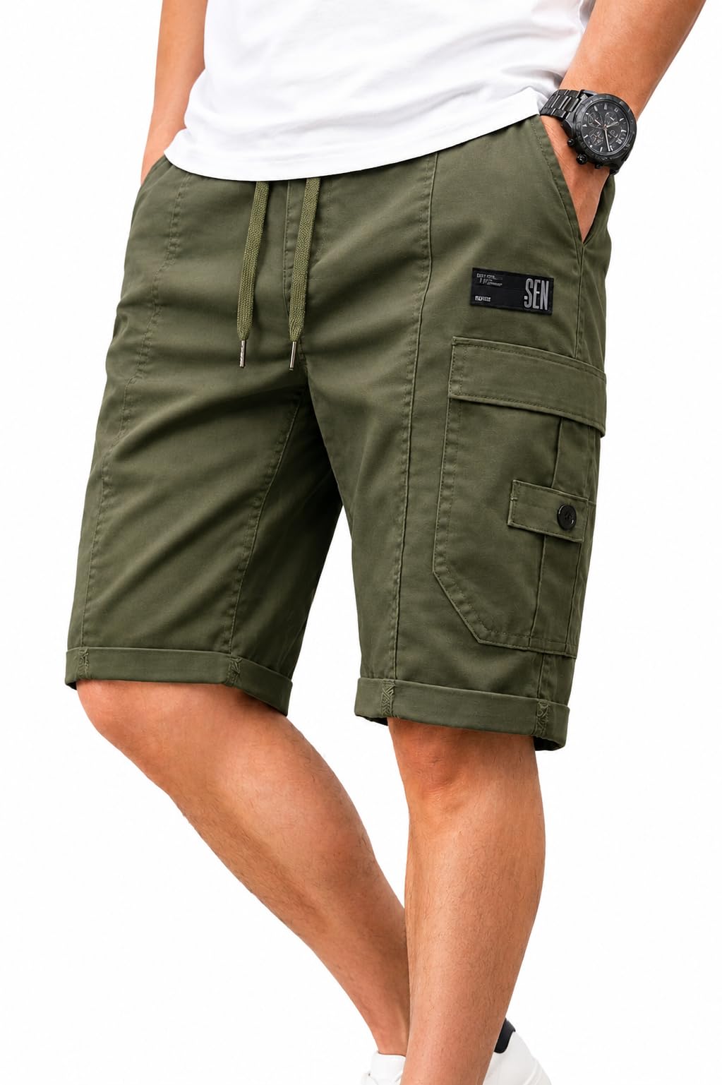 Urban Style Cargo Shorts for Men | Cotton Street Casual Shorts | Functional 5 Pocket Summer Shorts-picture-15