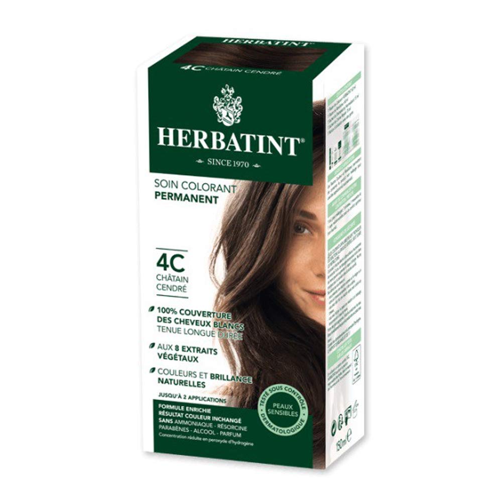 Herbatint Ash Chestnut Hair Colour 4C 150ml X 2 (Pack of 2)