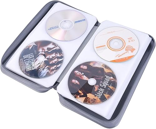 Miniatura 3 de Alavisxf xx - Funda para CD, plástico duro, capacidad para 96, soporte para CD y DVD, funda de almacenamiento portátil, con cremallera, organizador
