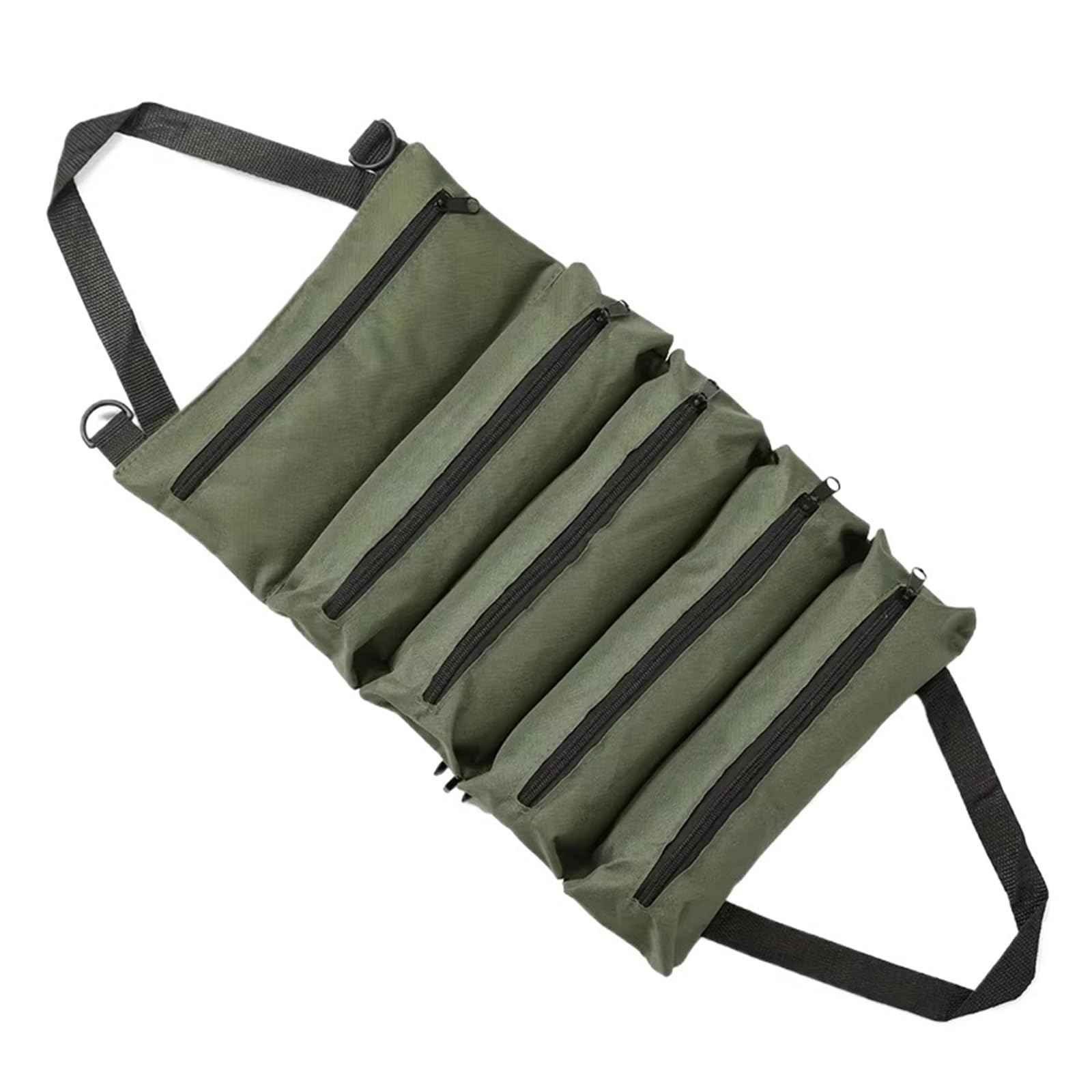 Roll-Up Tool Bag - Oxford Fabric Multi-Tool Organizer All-in-One Garage Storage for Mechanics/Electricians/Carpenters(Black)