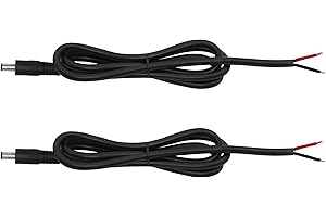 2 Pack GINTOOYUN DC5525 Power Cable Extension Cord, Replacement Repair Cord for...