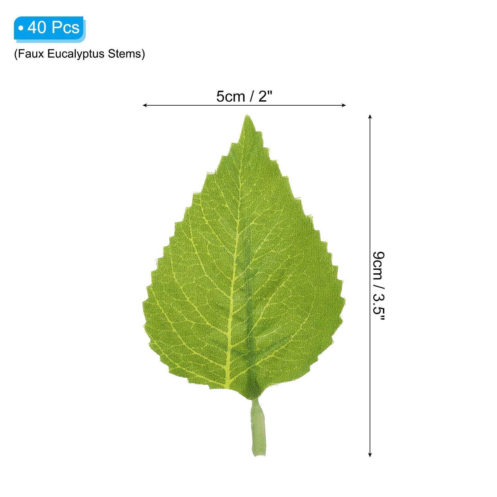PATIKIL 3.54x1.97 Artificial Silk Sunflowers Leaf - Image 2