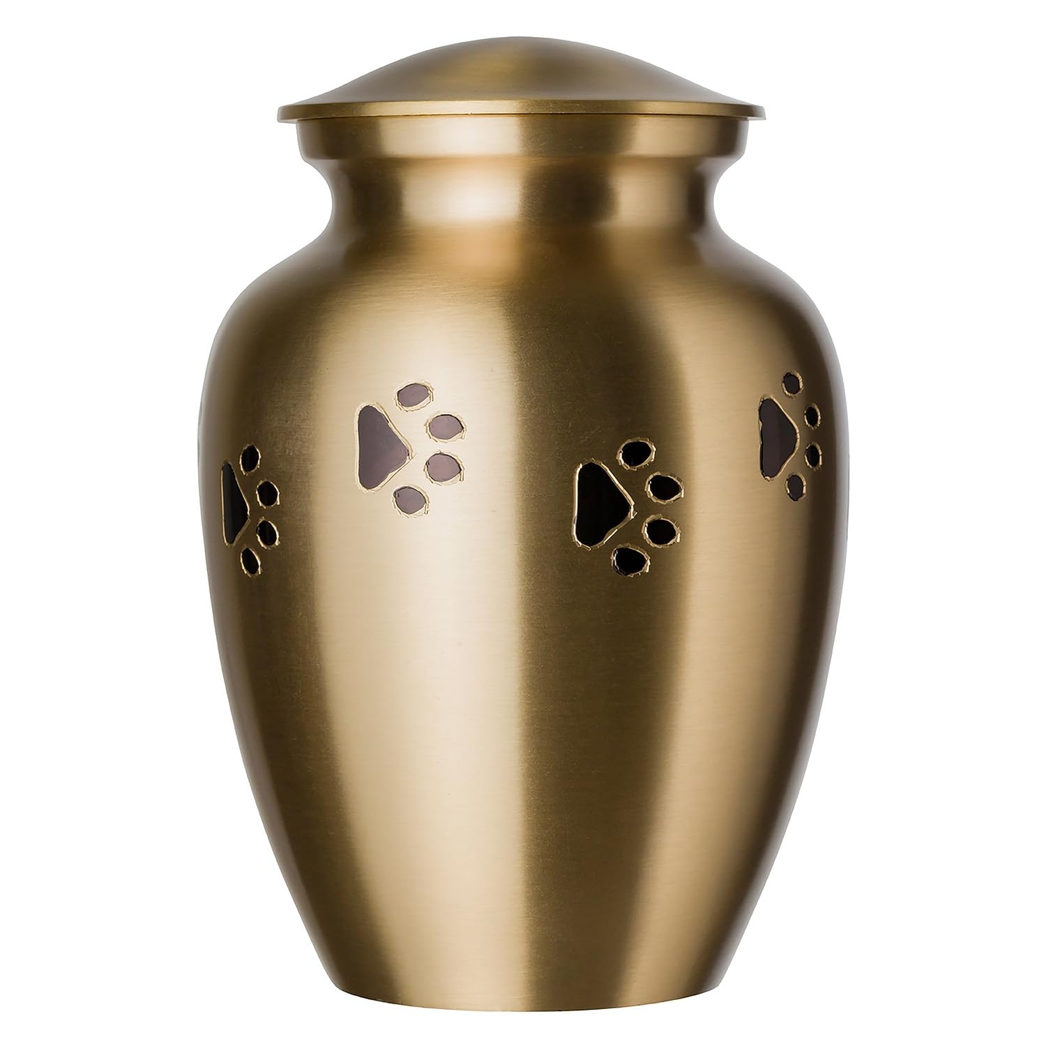 Best Friend Services Ottillie Paws Legacy Series Pet Urn for Dogs, Handmade Brass Memorial Cremation Urn (Medium - Pets up to 65 lbs, Brass,