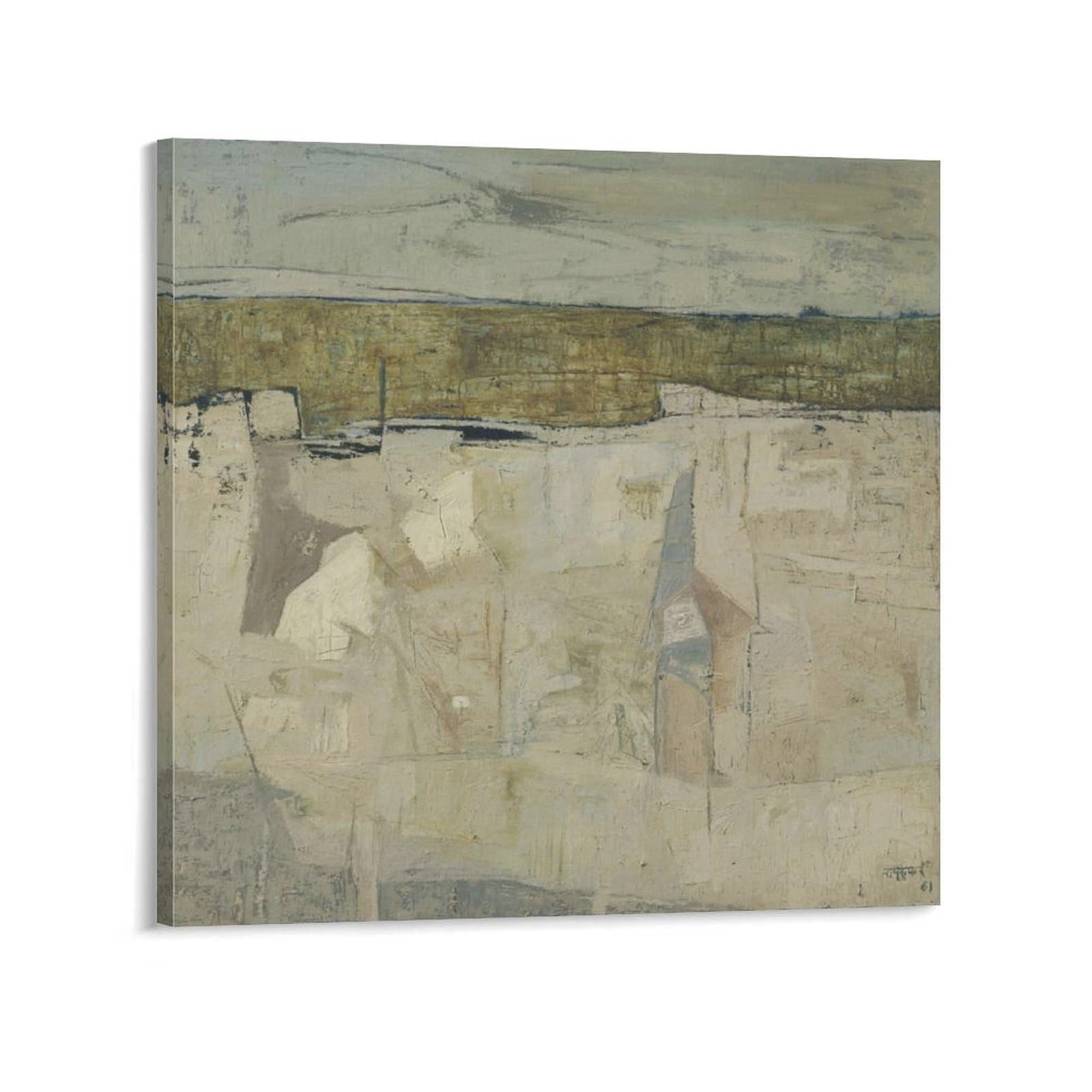 KLAGCBDF RAM KUMAR Untitled (2) Wall Art Poster Prints Home Decor Picture Canvas Painting Posters 20x20inch(50x50cm)