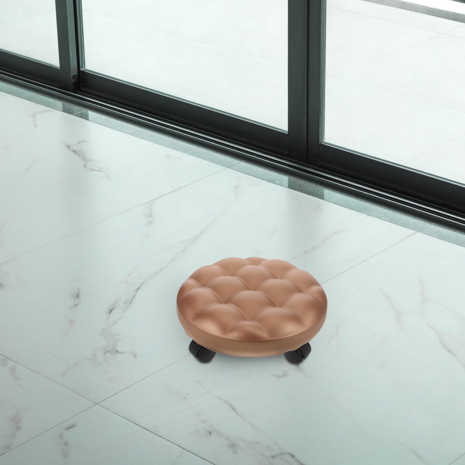 TOPBATHY Taburete bajo Giratorio con Ruedas para Pedicura, Adultos