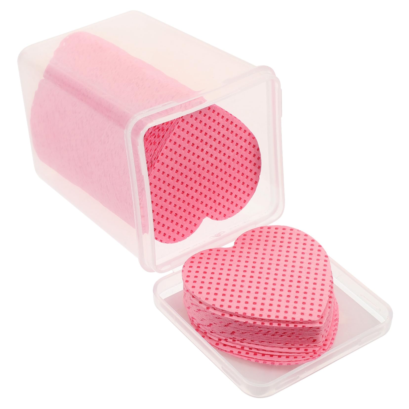 SOESFOUFU Paint Wipes Heart Shape 200 Sheets Nail Polish Pads Quick Clean Soft Cotton Lint Travel Size Makeup Wipes