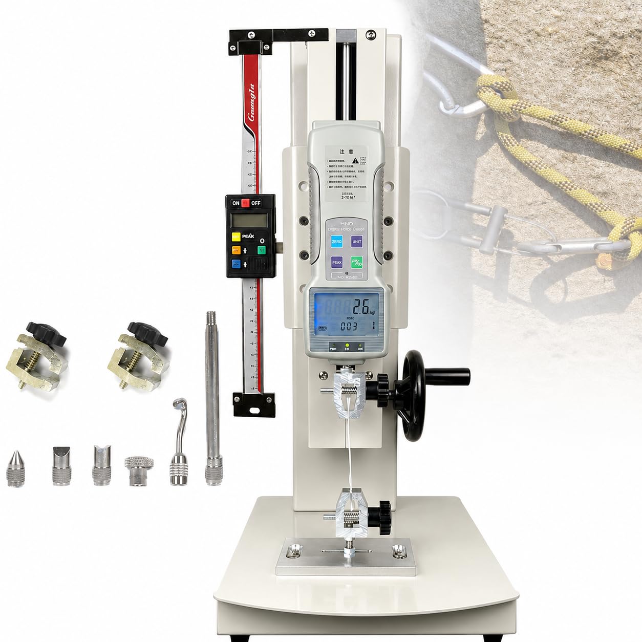 Banc d'Essai de Traction sans Fil 10-2000N, Dynamomètre Numérique withRuler-200N