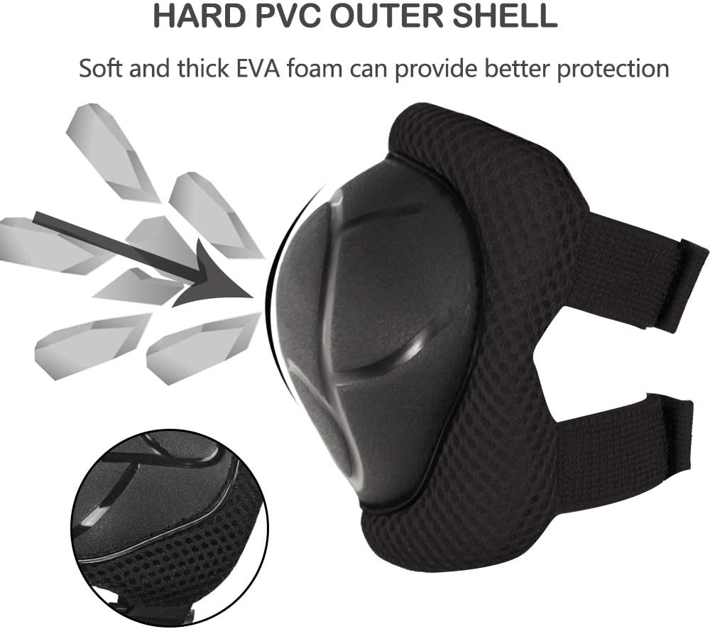 CRZKO Kids/Teenagers Protective Gear, Knee Pads and Elbow Pads 6 in 1 Set with Wrist Guard and Adjustable Strap for Rollerblading Skateboard Cycling Skating Bike Scooter : Sports & Outdoors