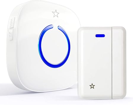 Hands-Free Door Chime or Window Alert with Magnetic Sensors, Activates When Door or Window is Opened, Door Open Chime or Window Alert, 1 Door Sensor + 1 Plug-in Receiver