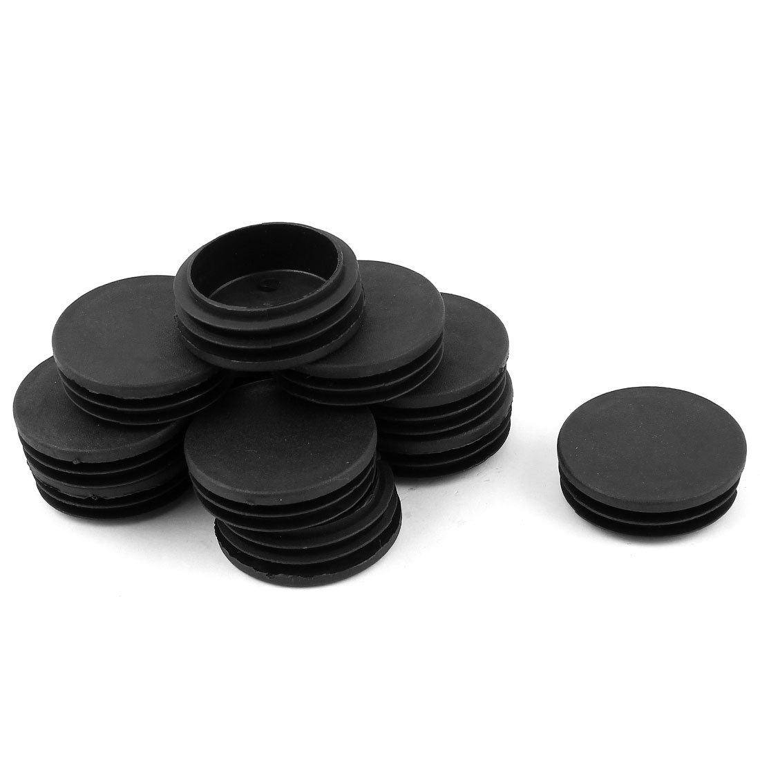 Sourcingmap 10pcs Embout Pied Chaise Bouchon Tampon Capuchon Protection Jambe Meuble Plancher Rectangulaire En Caoutchouc Noir 30 X 50 Mm