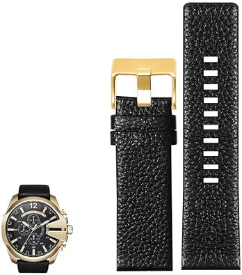 hooson Genuine Leather Watch Straps For Diesel DZ4323 DZ1657 DZ4318 Lychee Grain Pattern mens Watch band