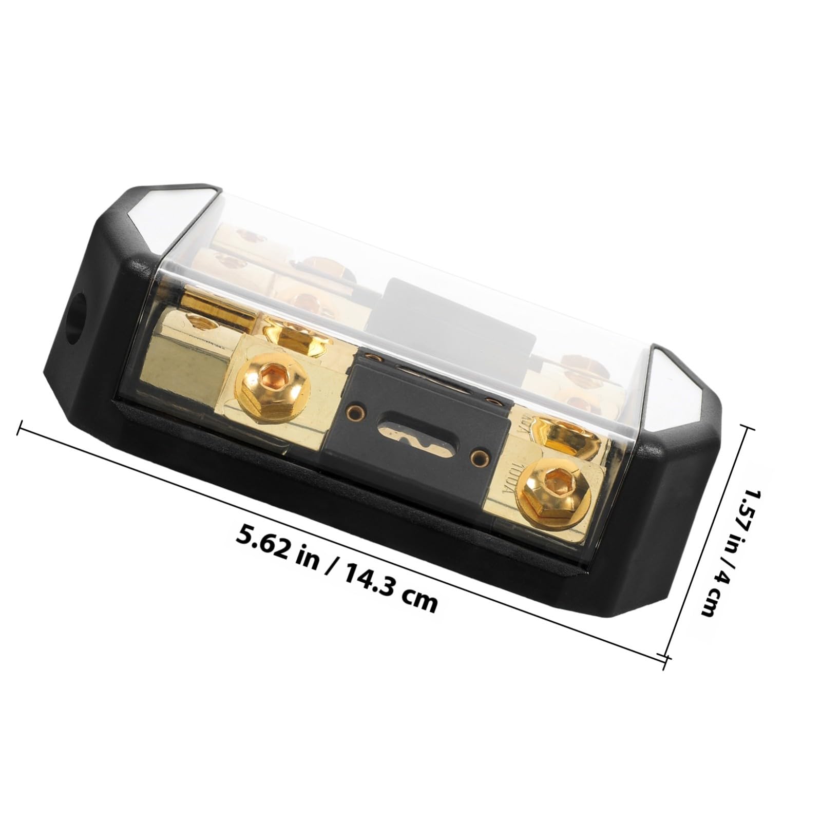 Blocco Fusibili Audio Auto 3 Vie 100a Plastica Rame Nero