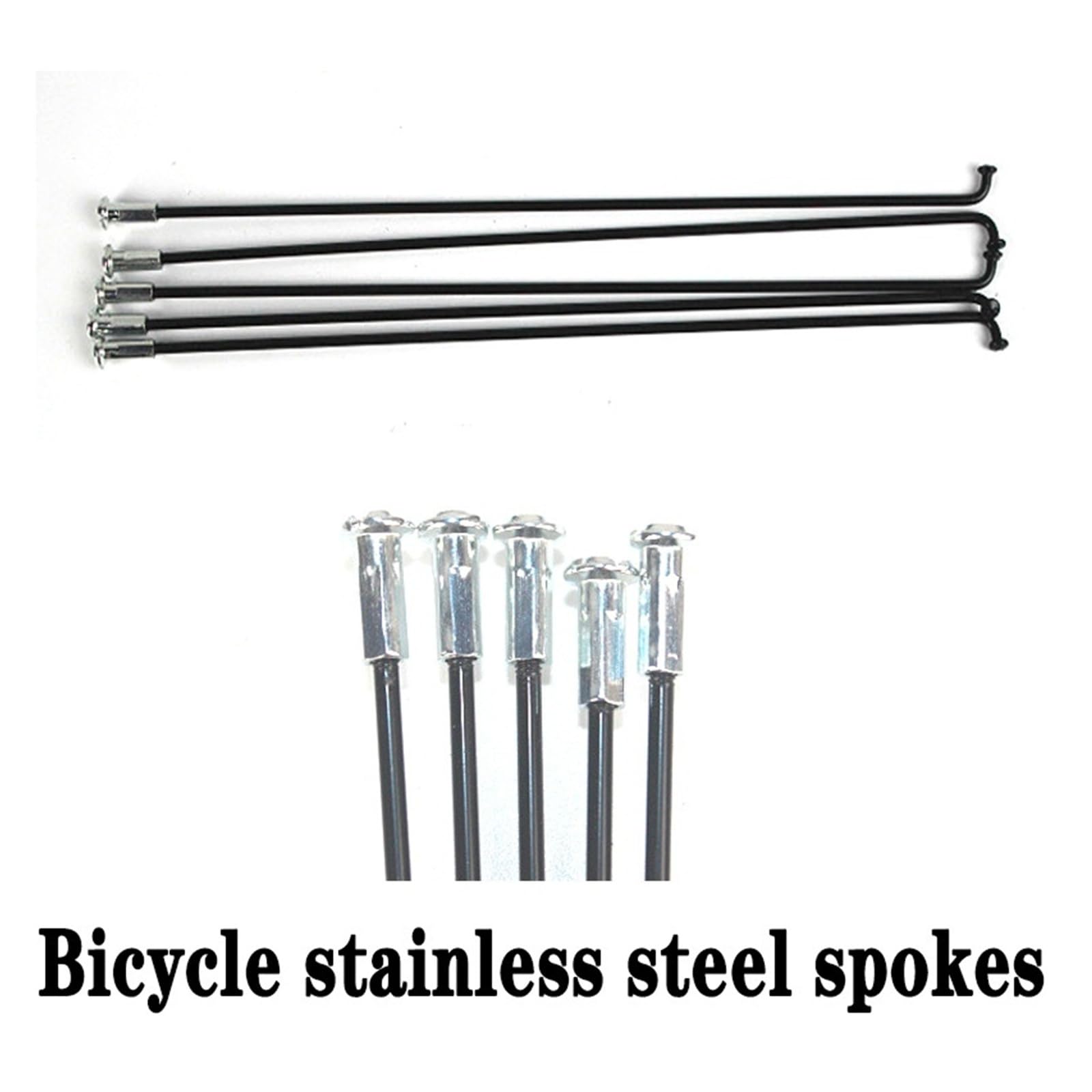 Stal nierdzewna do szprych rowerowych, 10 szt., 14G, 105-135 mm, J-Bend z sutkami, do naprawy kół MTB, roweru szosowego, 10 szt