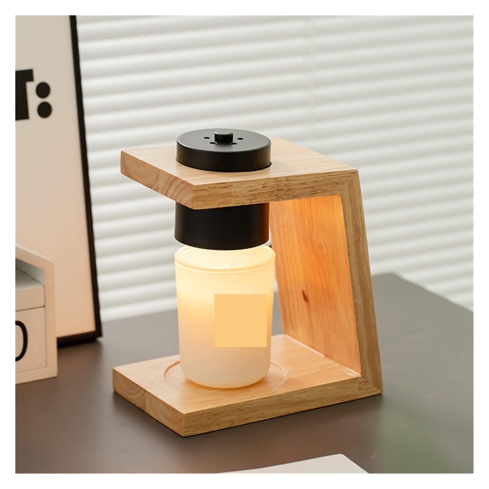 Amazon.co.jp: キャンドルウォーマーランプ ウッドアロマセラピー電気