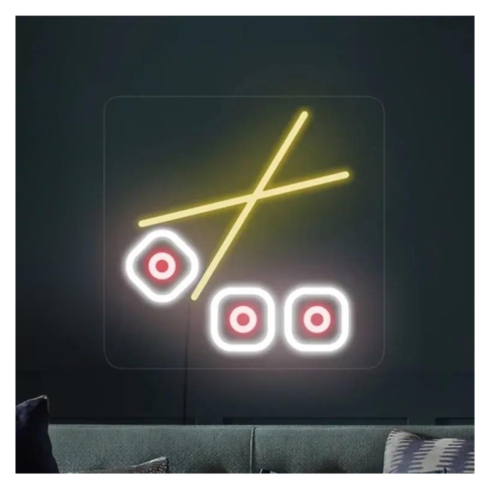 SHOUXI Sign Lamp Sushi Neon Sign USB Powered Food Kitchen Wall Art Japan Restaurant Business Shop Window Display Decor 38cm(B)