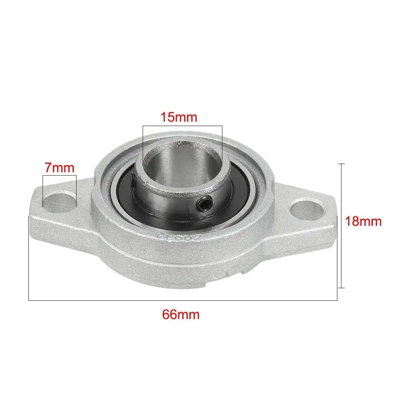 4 Stück KFL08 KFL000 KFL001 KFL002 KFL003 KFL004 KFL005 8 12mm Stehlager mit Diamanteinsatz aus Zinklegierung(KFL002 15MM)