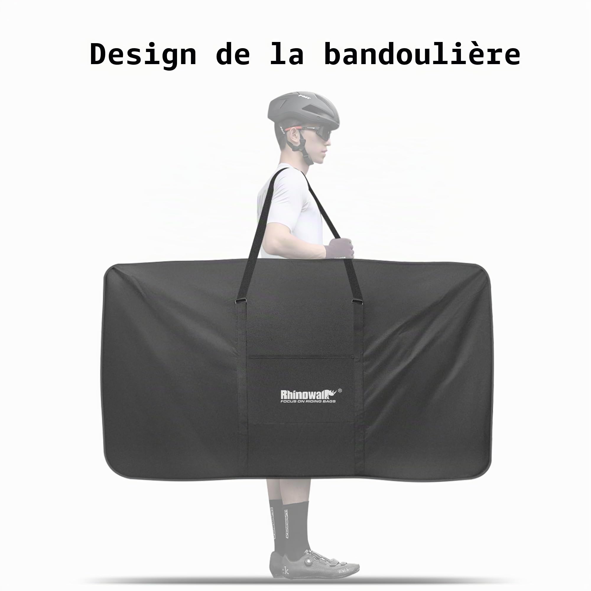 UBORSE Sac de Transport Vélo 29 Pouces Housse de Roue VTT Pliable Sacoche Grand Pliant Porte-Vélo Étanche Pour Cyclisme, Voyage Sac de Voyage Pour Avion VTT/Route/Trotinette Electrique