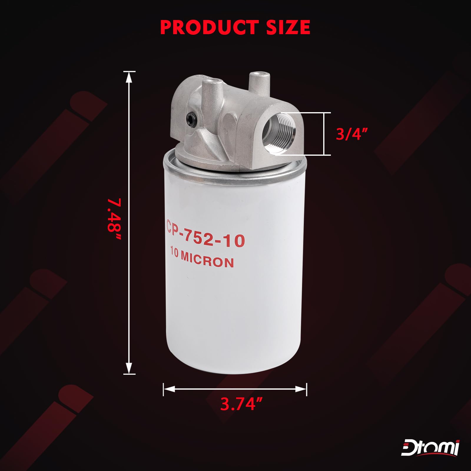 200 PSI Max Pressure, Filter Housing, 221006, 120-818, Spin-On Filter — Amazon image 2