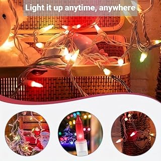 LAMPHOME Easter String Lights, 20FT 100 Count Incandescent Connectable Mini String Lights, Waterproof Easter Decorations for Indoor Outdoor Patio Party Home Garden Yard Decor