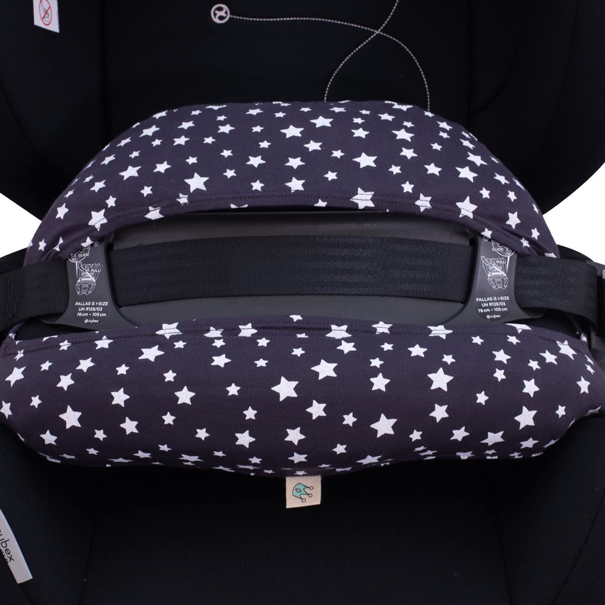 JYOKO KIDS Rivestimento per accessorio di seggiolino auto in cotone Compatibile con Cybex Pallas G I-SIZE (accessorio per le maglie G, WINTER SKY