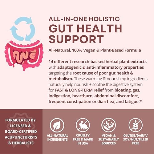 Miniatura 5 de Dr. Tummy - Apoyo para la salud intestinal y la digestión, combate naturalmente la hinchazón, acidez estomacal, gases, indigestión, estreñimiento,