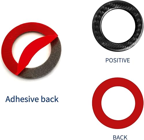 Miniatura 5 de SUNJIKA Compatible con 1 pieza de cubierta de botón de arranque de motor de fibra de carbono, accesorio para Ford Explorer 2013 2014 2015 2016 2017